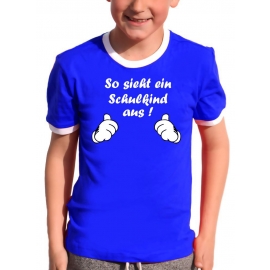 So sieht ein Schulkind aus !! Kids Gr.104 - 140 cm Einschulung, erster Schultag, 1. Klasse, Kindergartenabschied T-Shirt