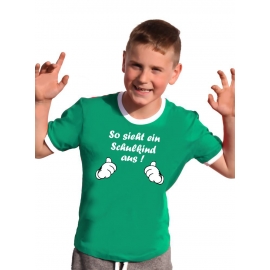 So sieht ein Schulkind aus !! Kids Gr.104 - 140 cm Einschulung, erster Schultag, 1. Klasse, Kindergartenabschied T-Shirt