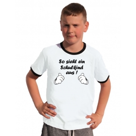 So sieht ein Schulkind aus !! Kids Gr.104 - 140 cm Einschulung, erster Schultag, 1. Klasse, Kindergartenabschied T-Shirt