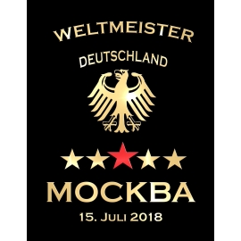 WELTMEISTER DEUTSCHLAND 5. STERN MOSKAU FINALE T-Shirt schwarz rot gold S M L XL XXL 3XL 4XL 5XL