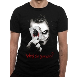 BATMAN THE DARK KNIGHT WHY SO SERIOUS ? CARD ORIGINAL T-Shirt  SCHWARZ Grössen S M L XL 2XL