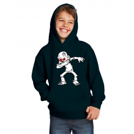 Dabbing ZOMBIE schwarz oder dunkelblau Hoodie Sweatshirt mit Kapuze oder T-Shirt Gr. 116 128 140 152 164 cm