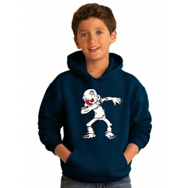 Dabbing ZOMBIE schwarz oder dunkelblau Hoodie Sweatshirt mit Kapuze oder T-Shirt Gr. 116 128 140 152 164 cm