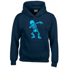 Dabbing Skelett Hoodie Sweatshirt mit Kapuze Gr. 116 128 140 152 164 cm Halloween 3C