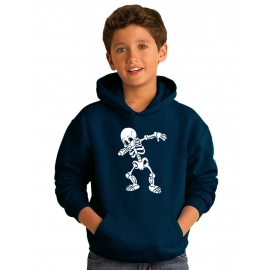 Dabbing Skelett Hoodie Sweatshirt mit Kapuze Gr. 116 128 140 152 164 cm Halloween 3C