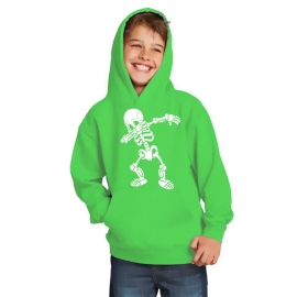 Dabbing Skelett Hoodie Sweatshirt mit Kapuze Gr. 116 128 140 152 164 cm Halloween 3C