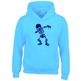 Dabbing Skelett Hoodie Sweatshirt mit Kapuze Gr. 116 128 140 152 164 cm Halloween 3C