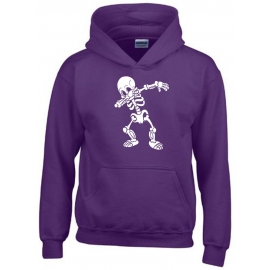 Dabbing Skelett Hoodie Sweatshirt mit Kapuze Gr. 116 128 140 152 164 cm Halloween 3C