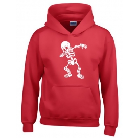 Dabbing Skelett Hoodie Sweatshirt mit Kapuze Gr. 116 128 140 152 164 cm Halloween 3C