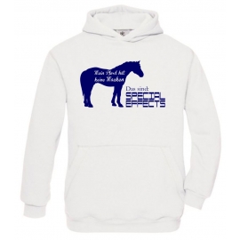 Mein Pferd hat keine Macken Das sind Special Effects ! Hoodie Sweatshirt mit Kapuze Gr. 116 128 140 152 164 cm Reiten Pferde