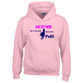 Das ist mein ICH WÜRDE JETZT LIEBER REITEN PULLI ! Hoodie Sweatshirt mit Kapuze Gr. 116 128 140 152 164 cm Reiten Pferde