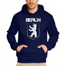 BERLIN T-Shirt oder Sweatshirt Hoodie mit Kapuze schwarz oliv blau Berliner Bär Vintage S M L XL XXL 3XL 4 XL 5XL