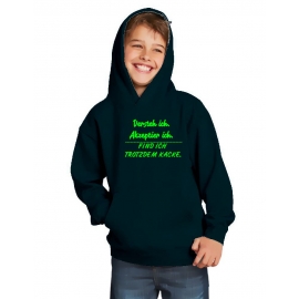 Akzeptier ich, versteh ich, finde ich trotzden kacke ! Hoodie Sweatshirt mit Kapuze Gr. 116 128 140 152 164 cm Halloween