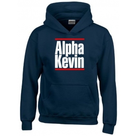 Alpha Kevin schwarz oder dunkelblau Hoodie Sweatshirt mit Kapuze oder T-Shirt Gr. S M L XL XXL 3XL und Kinder 152 164 cm