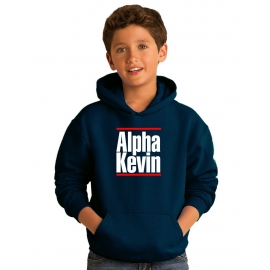 Alpha Kevin schwarz oder dunkelblau Hoodie Sweatshirt mit Kapuze oder T-Shirt Gr. S M L XL XXL 3XL und Kinder 152 164 cm