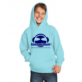 SCHUTZENGEL GESUCHT ! MEINER IST MIT DEN NERVEN AM ENDE. Hoodie Sweatshirt mit Kapuze Gr. 116 128 140 152 164 cm