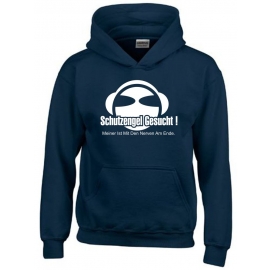 SCHUTZENGEL GESUCHT ! MEINER IST MIT DEN NERVEN AM ENDE. Hoodie Sweatshirt mit Kapuze Gr. 116 128 140 152 164 cm