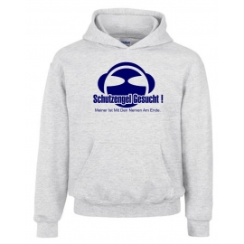 SCHUTZENGEL GESUCHT ! MEINER IST MIT DEN NERVEN AM ENDE. Hoodie Sweatshirt mit Kapuze Gr. 116 128 140 152 164 cm