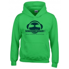 SCHUTZENGEL GESUCHT ! MEINER IST MIT DEN NERVEN AM ENDE. Hoodie Sweatshirt mit Kapuze Gr. 116 128 140 152 164 cm