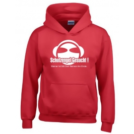 SCHUTZENGEL GESUCHT ! MEINER IST MIT DEN NERVEN AM ENDE. Hoodie Sweatshirt mit Kapuze Gr. 116 128 140 152 164 cm