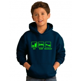 EAT SLEEP HOVERBOARD ! Hoodie Sweatshirt mit Kapuze Gr. 116 128 140 152 164 cm E-Scooter