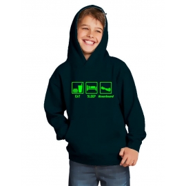 EAT SLEEP HOVERBOARD ! Hoodie Sweatshirt mit Kapuze Gr. 116 128 140 152 164 cm E-Scooter