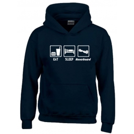 EAT SLEEP HOVERBOARD ! Hoodie Sweatshirt mit Kapuze Gr. 116 128 140 152 164 cm E-Scooter