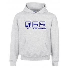 EAT SLEEP HOVERBOARD ! Hoodie Sweatshirt mit Kapuze Gr. 116 128 140 152 164 cm E-Scooter