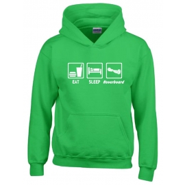 EAT SLEEP HOVERBOARD ! Hoodie Sweatshirt mit Kapuze Gr. 116 128 140 152 164 cm E-Scooter