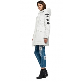 REPLAY Parka Teddyfutter Damen offwhite Gr. XS, S, M