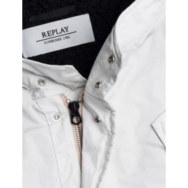 REPLAY Parka Teddyfutter Damen offwhite Gr. XS, S, M