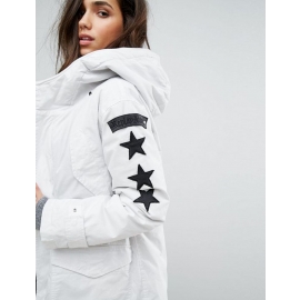 REPLAY Parka Teddyfutter Damen offwhite Gr. XS, S, M