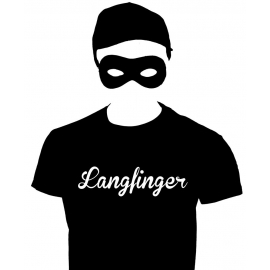 Langfinger Kostüm Einbrecher Set Maske, T-Shirt, Cap schwarz S M L XL XXL 3XL 4XL 5XL und Kinderkostüm 104 116 128 140 152 164cm
