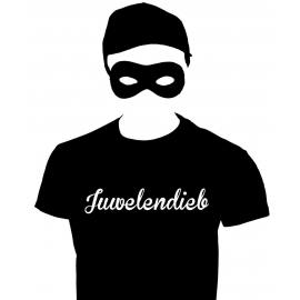 JUWELENDIEB Kostüm Einbrecher Set Maske, T-Shirt, Cap schwarz S M L XL XXL 3XL 4XL 5XL und Kinderkostüm 104 116 128 140 152 164cm