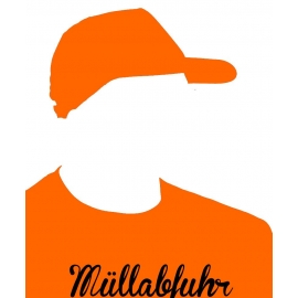 Müllabfuhr Kostüm Müllwagenfahrer Set T-Shirt, Cap Orange S M L XL XXL 3XL 4XL 5XL und Kinderkostüm 104 116 128 140 152 164cm