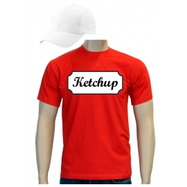 MAYO + KETCHUP Kostüm Imbiss Kombi t T-Shirt oder Hoodie + Cap, Pommes Rot weiss Gr.S M L XL XXL 3XL 4XL 5XL und Kinderkostüm 104 116 128 140 152 164cm