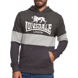 Lonsdale London Hoodie Sweatshirt mit Kapuze Dunkelgrau Hellgrau  Gr. S M L XL XXL