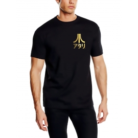 ATARI Japan Gold ORIGINAL  T-Shirt Schwarz Gr. S M L XL 2XL Druck vorne + hinten