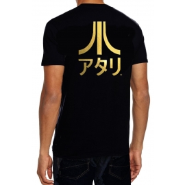 ATARI Japan Gold ORIGINAL  T-Shirt Schwarz Gr. S M L XL 2XL Druck vorne + hinten