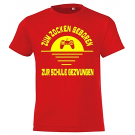 ZUM ZOCKEN GEBOREN - ZUR SCHULE GEZWUNGEN ! T-Shirt Gr. 116 128 140 152 164 cm