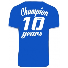 Champion 10 Jahre ! Geburtstags T-Shirt Ringer-blau