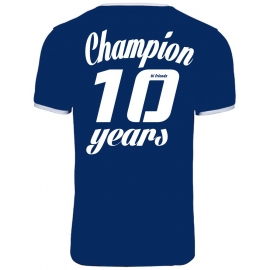 Champion 10 Jahre ! Geburtstags T-Shirt Ringer-blau