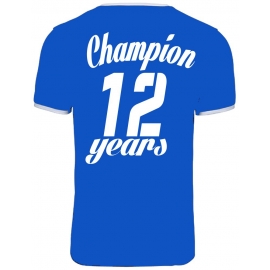 Champion 12 Jahre ! Geburtstags T-Shirt Ringer-blau