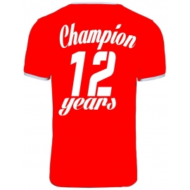 Champion 12 Jahre ! Geburtstags T-Shirt Ringer-blau