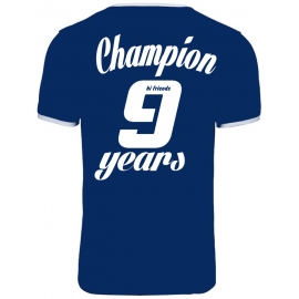 Champion 9 Jahre ! Geburtstags T-Shirt Ringer-blau