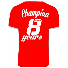 Champion 8 Jahre ! Geburtstags T-Shirt Ringer-blau Gr.140 cm