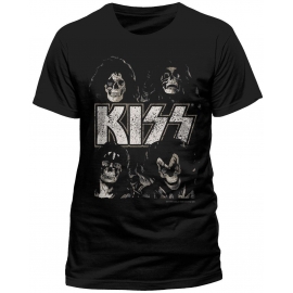 KISS SKULL HEADS  ORIGINAL schwarz Grössen S M L XL 2XL