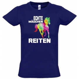 ECHTE MÄDCHEN REITEN ! Hoodie Sweatshirt mit Kapuze Gr. 116 128 140 152 164 cm Reiten Pferde