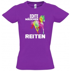 ECHTE MÄDCHEN REITEN ! Hoodie Sweatshirt mit Kapuze Gr. 116 128 140 152 164 cm Reiten Pferde