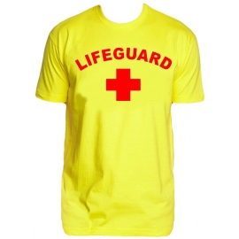 LIFEGUARD Kostüm Rettungsschwimmer Set T-Shirt, Schwimmboje, Badehose,  Rettungsweste Gelb S M L XL XXL 3XL 4XL 5XL